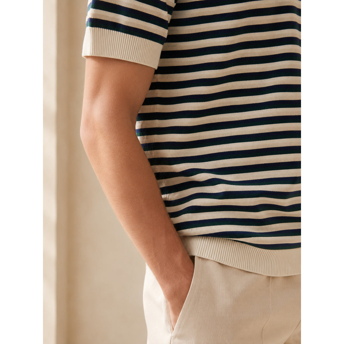 Harbour Stripe Knit T-Shirt — MULTI COLOUR — 11
