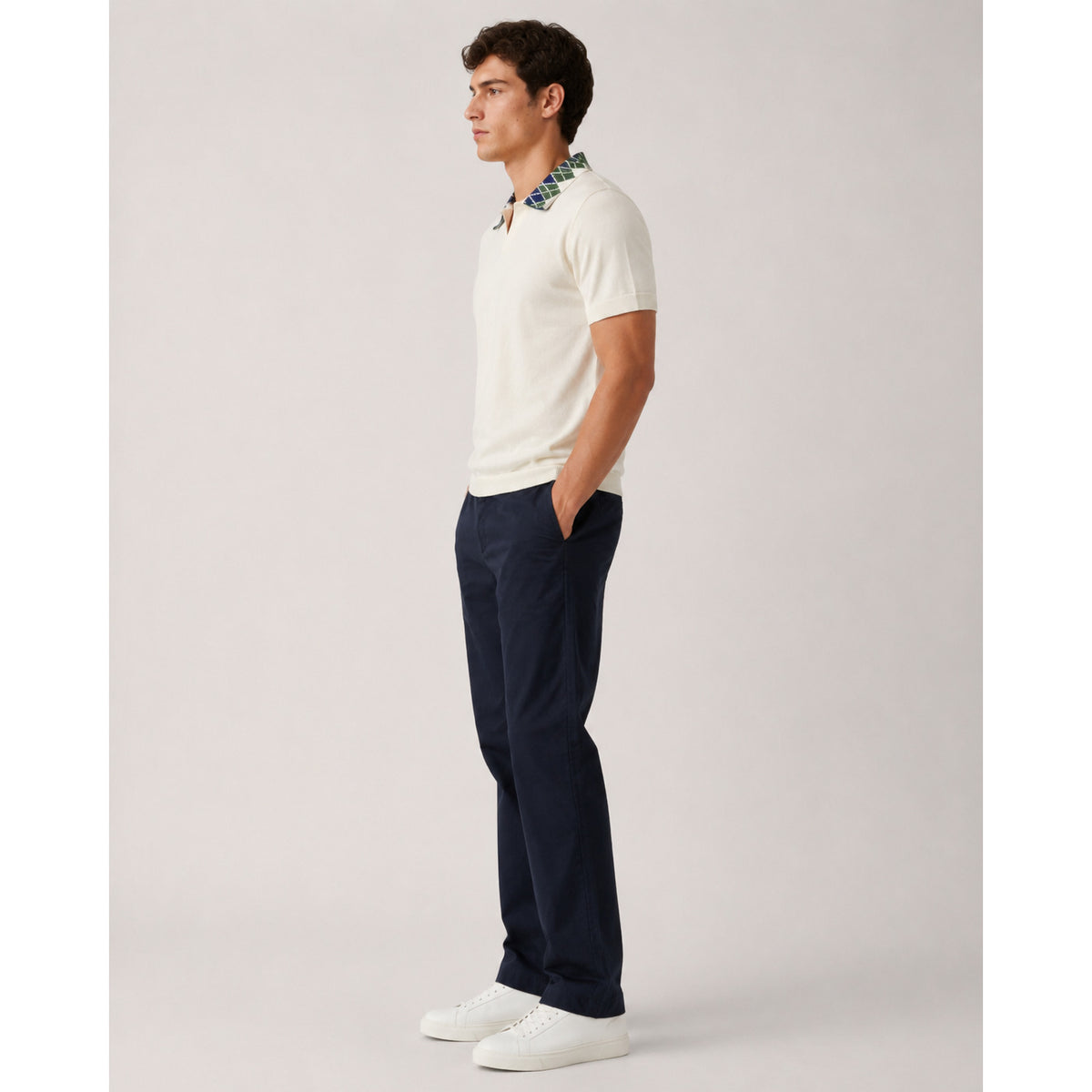 Ivy Argyle Polo — Beige — 3