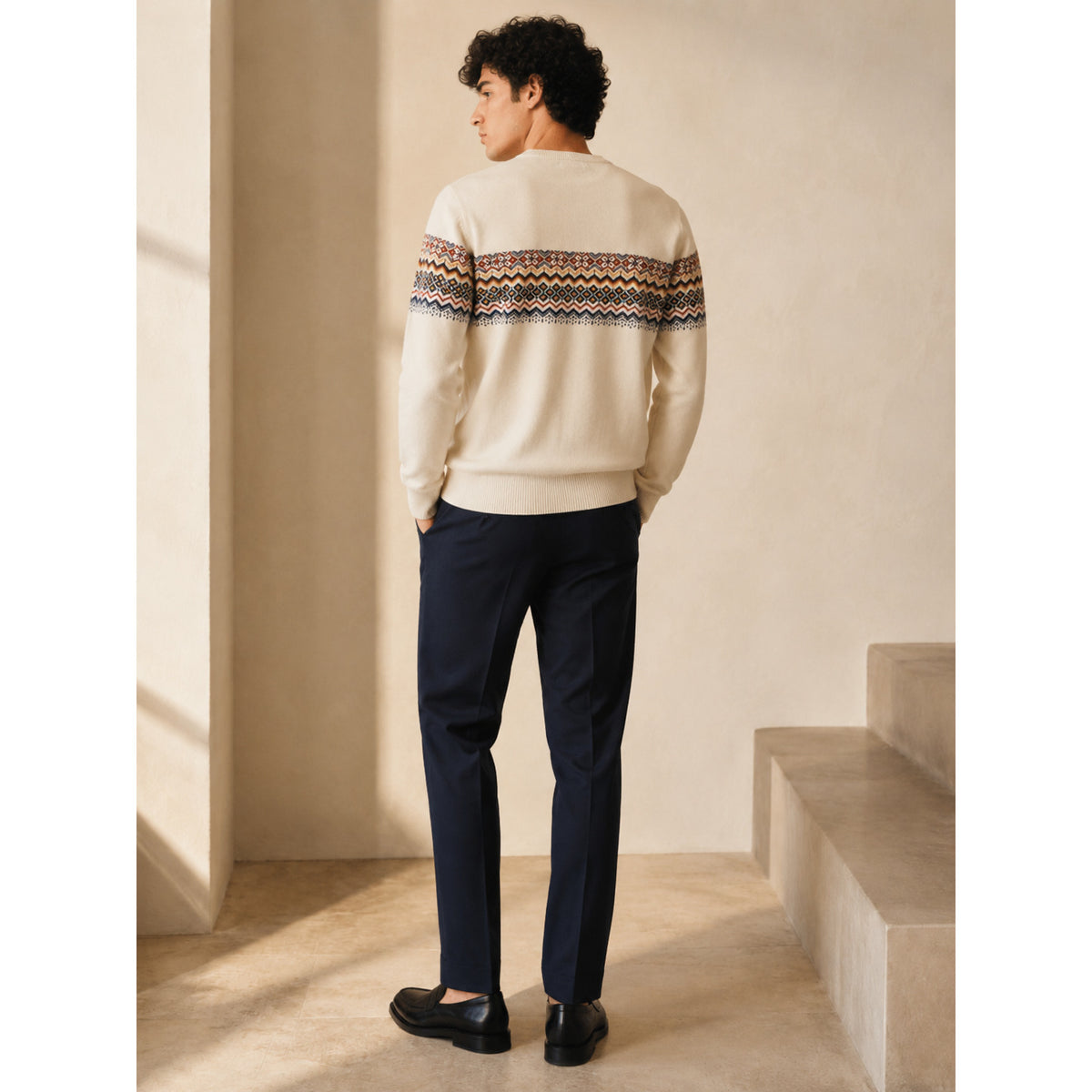 Scandinavian Jacquard Knit — BEIGE — 3
