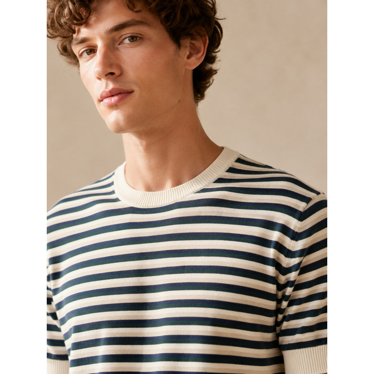 Harbour Stripe Knit T-Shirt — MULTI COLOUR — 12