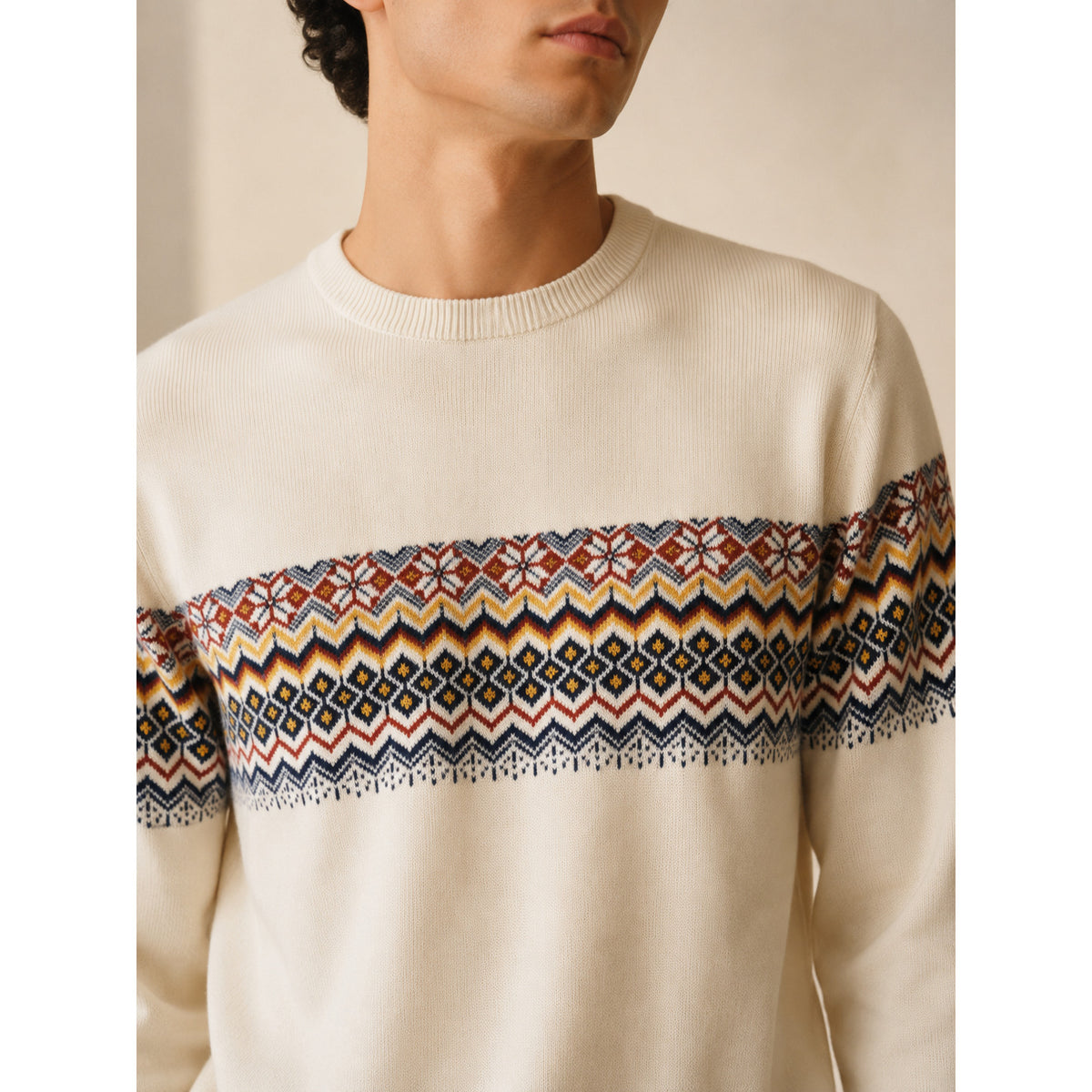 Scandinavian Jacquard Knit — BEIGE — 4