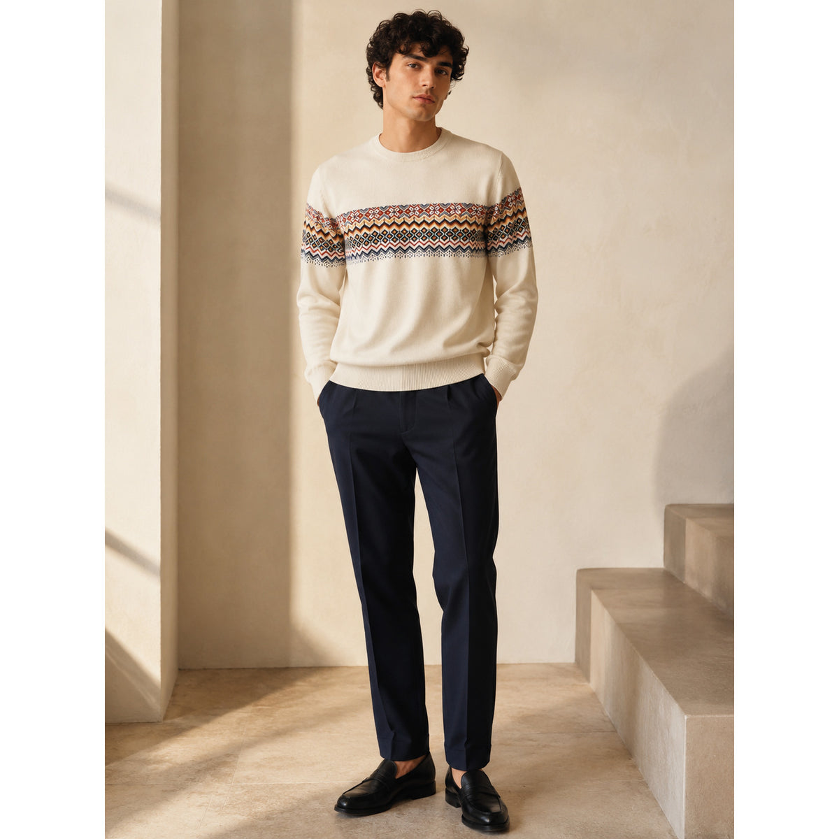 Scandinavian Jacquard Knit — BEIGE — 6