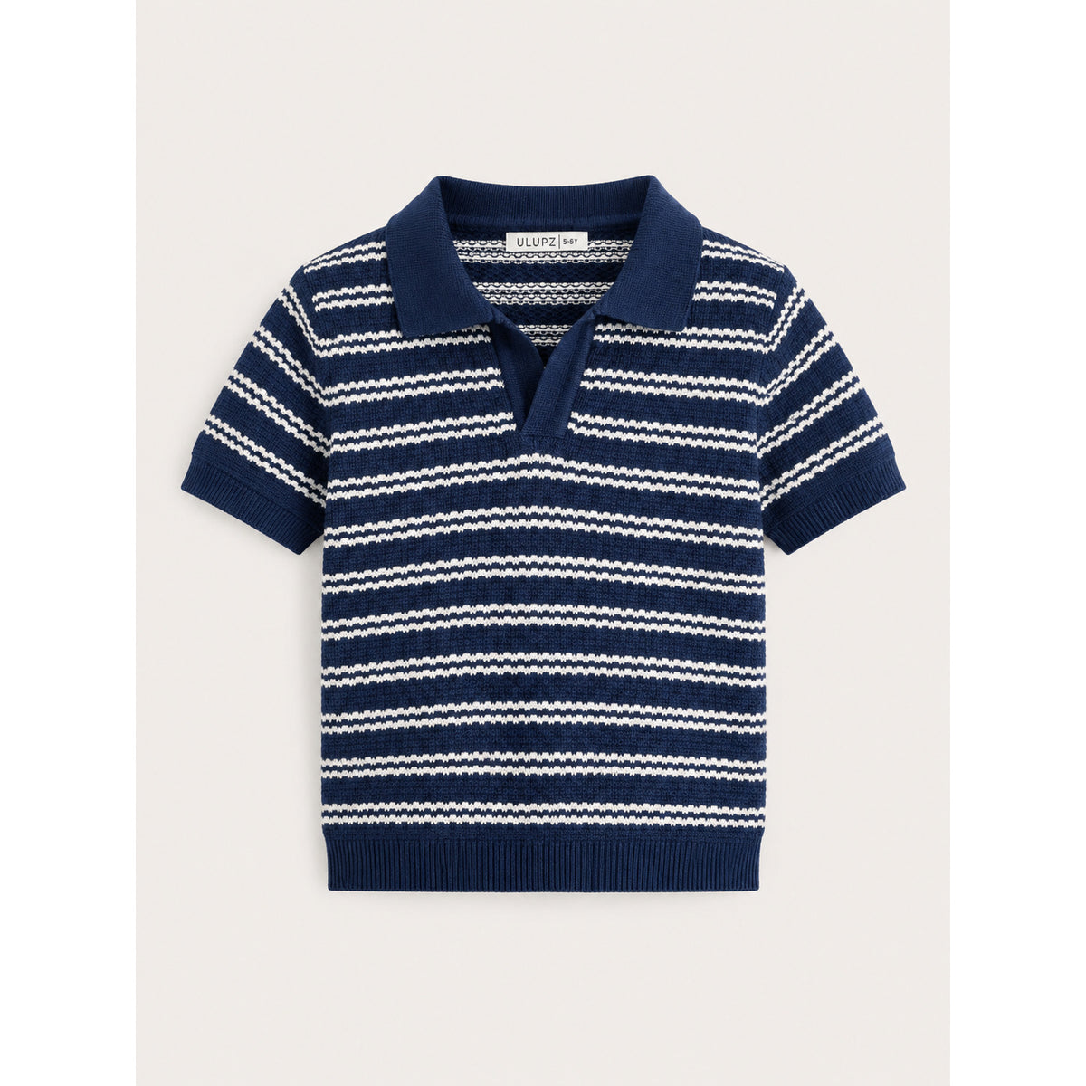 Kids Ripple Stripe Polo — BLUE, WHITE — 6