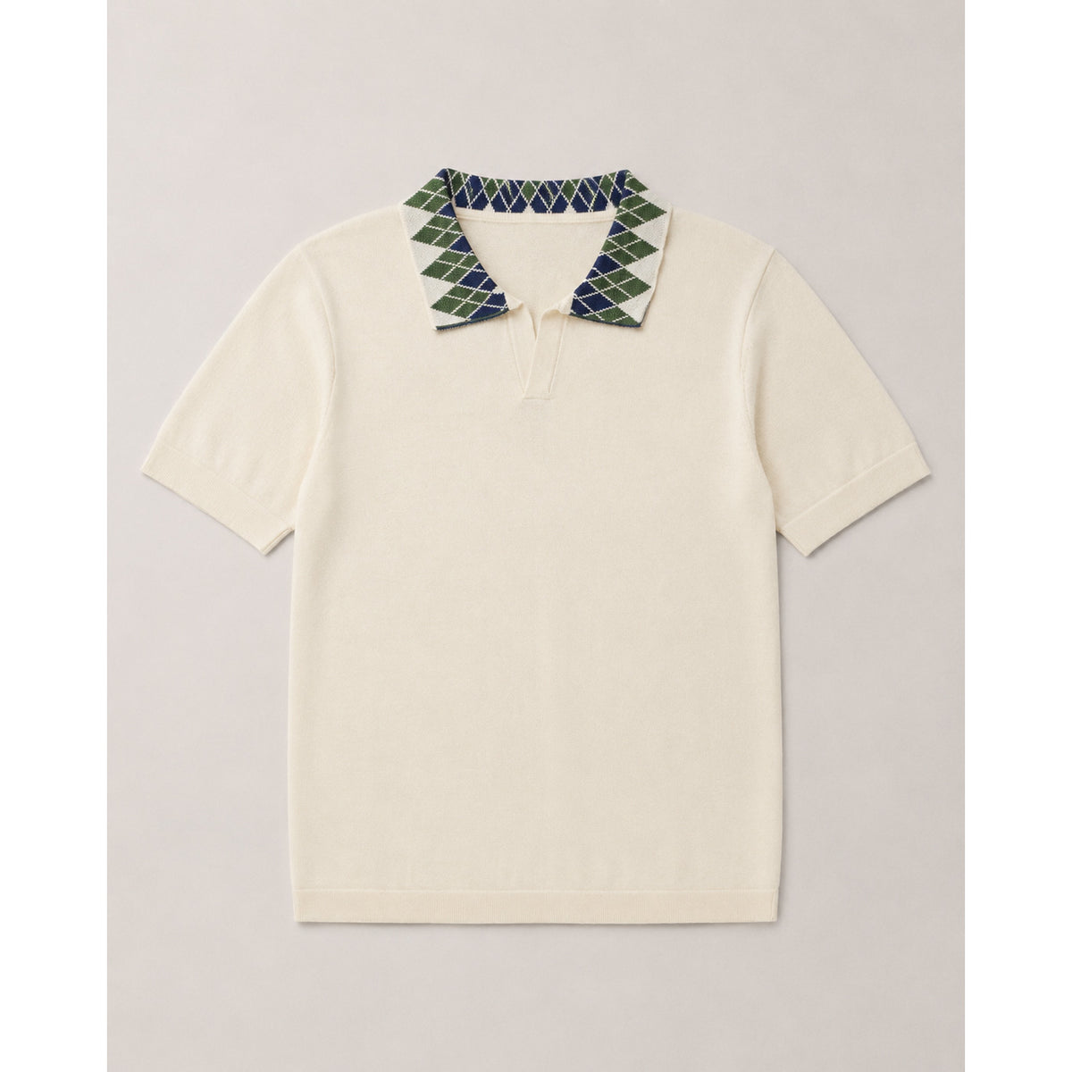 Ivy Argyle Polo — Beige — 6