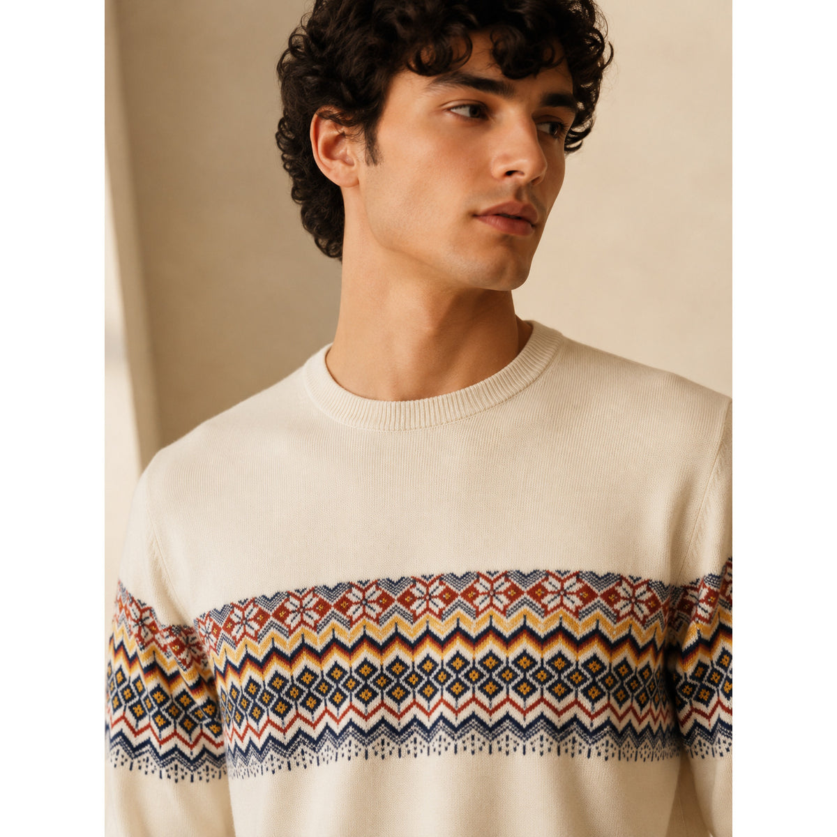 Scandinavian Jacquard Knit — BEIGE — 7
