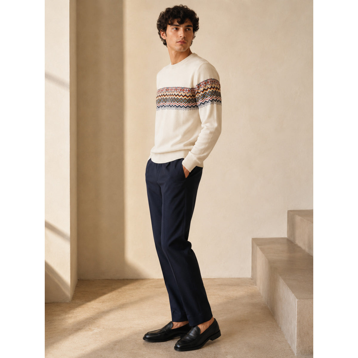 Scandinavian Jacquard Knit — BEIGE — 8
